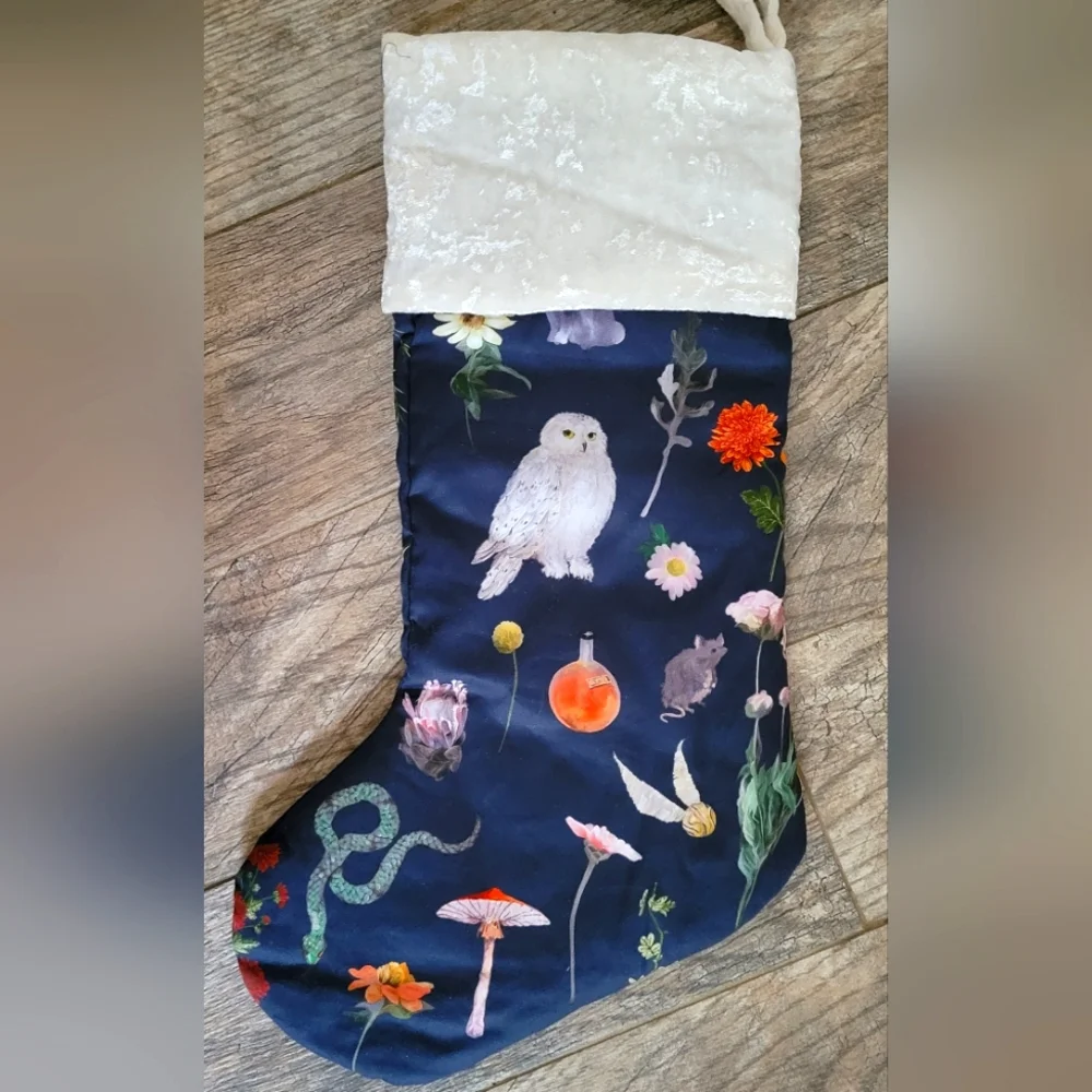 Pottery Barn Harry Potter HERBOLOGY Christmas Stocking Embroidered Whimsigoth